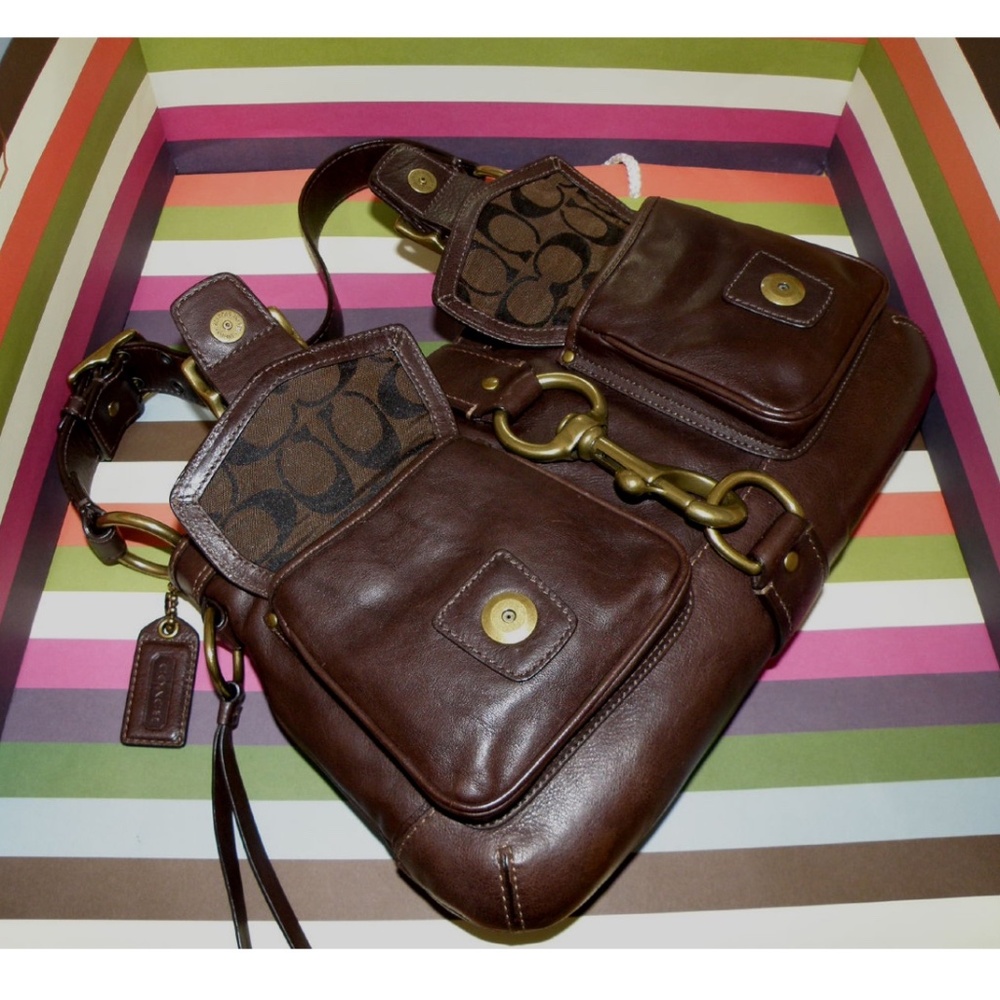 🤎NEW COACH LEGACY LEATHER MANDY SATCHEL SHOULDER BAG ~ 65TH ANNIVERSARY!! 🤎 - Picture 4 of 11